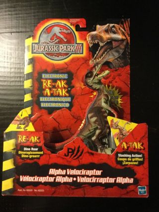 Jurassic Park Iii 3 Raptor Re - Ak - A - Tak Alpha Velociraptor.  To Near.