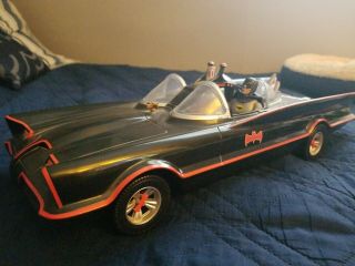 Mattel 1966 Classic Tv Batmobile With 6 Inch Batman And Robin Figures