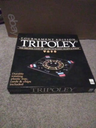 Tripoley Turntable Tournament Edition.  Cadaco No.  255 Cards,  Chips,  Fast Ship