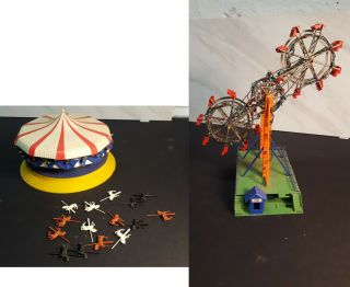 Ho Scale Carnival Rides - Carousel And Merry - Go - Round.  Both Have Led Lights