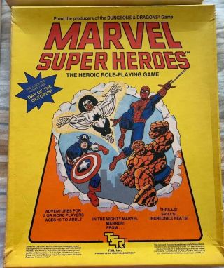 Vintage 80s Marvel Heroes Rpg By Tsr Games - D&d Role Playing Game