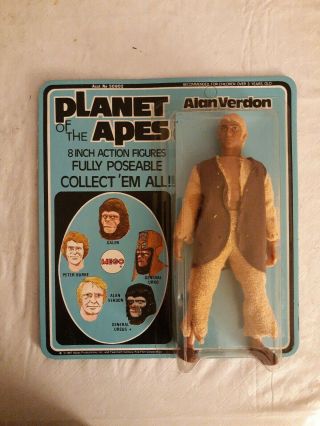 Vintage Mego 1967 Planet Of The Apes Unpunched Alan Verdon Moc On Card