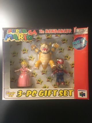 Mario 64 The Bendables 3 - Piece Gift Set Gordy Toy - No.  4056 - Nintendo 64