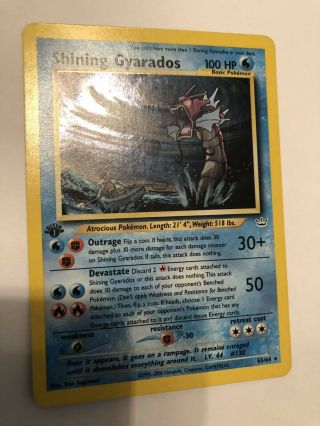Shining Gyarados 65/64 1st Edition - Neo Revelations Holo Card Light Play Holo