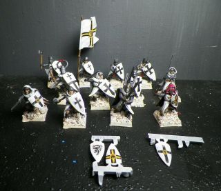 12 - 28mm Fireforge Teutonic Knights - Painted And Based - Crusades Medieval