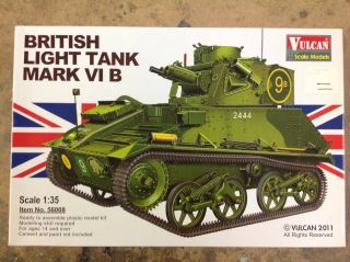 Khs - 1/35 Vulcan Model Kit 56008 British Light Tank Mark Vi B