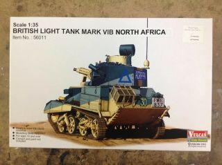 Khs - 1/35 Vulcan Model Kit 56011 British Light Tank Mark Vib North Africa