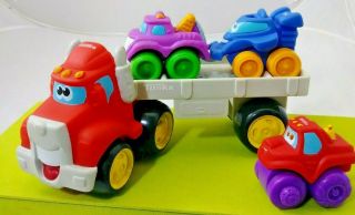 Tonka Chuck And Friends Wheel Pals Semi Car Hauler Vehicles