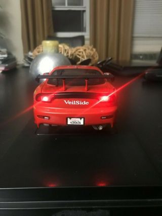 1:18 die cast metal coupe 1993 Mazda.  RX - 7 Fast and Furious Update With Neón Lgh 5