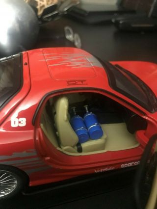 1:18 die cast metal coupe 1993 Mazda.  RX - 7 Fast and Furious Update With Neón Lgh 6