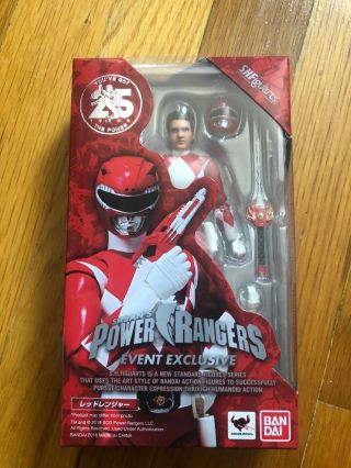 Sh Figuarts Red Ranger Power Rangers 2018 Sdcc Exclusive Action Figure Bandai