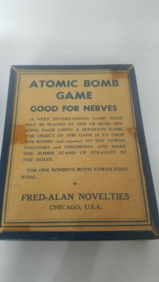 Vintage Gilbert Hungry Pup Game Fred Alan Novelties Hiroshima Atomic Bomb Game 7
