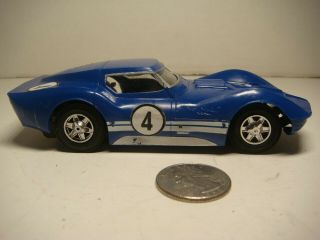 Ideal Motorific Racerific Chevy Mako Shark Bo Slot Car In Blue Vg