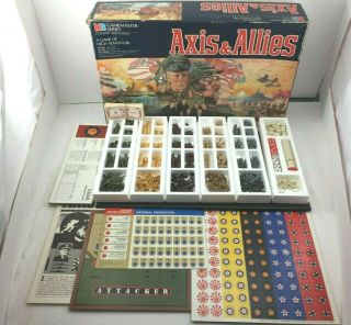 Axis & Allies 1984 World War Wwii 1942 Milton Bradley Board Game 100 Complete
