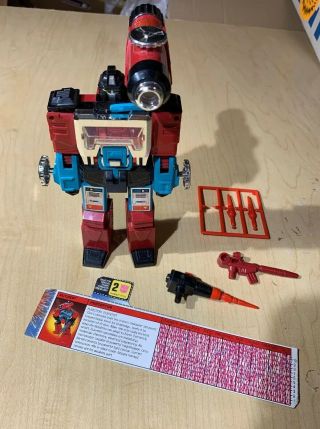Vintage 1984 Perceptor Transformers G1 100 Complete W/ Tech,  Weapons