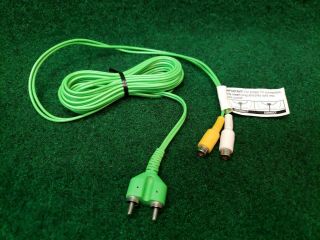Fisher Price Smart Cycle Av Cord Cable Plug Yellow,  White,  With Green Male End