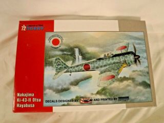 1/72 Special Hobby Japanese Nakajima Ki 43 Ii Otsu Hayabusa Oscar 72193