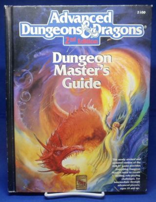 Advanced Dungeons Dragons Dungeon Masters Guide 1989 2nd Edition Gary Rpg Book