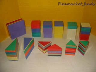 Magna Tiles Magnatiles 187 Solid Colors Triangles Squares By Valtech Co Htf