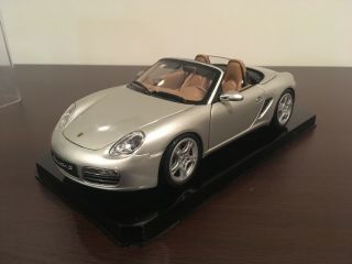 Kyosho 1:18 Porsche Boxster S Silver W/ Display Case - No Box