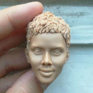 1/6 Scale Blank Head Sculpt Halle Berry Unpainted Sexy Girl Fit 12 " Body