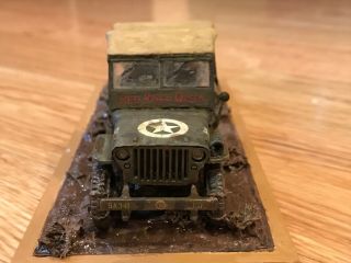 Built 1/35 Willies Jeep with Covered Trailer 34th ID Italy 3