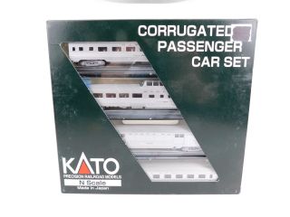 N Scale Kato 106 - 1604 Atsf Santa Fe 2 Corrugated 4 - Car Passenger Set B