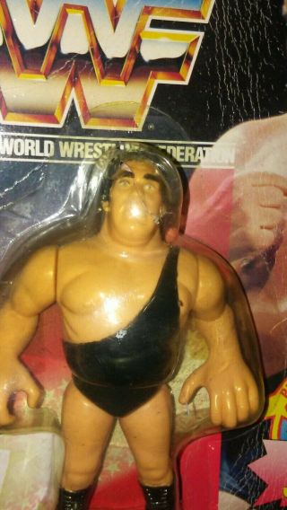 WWF Series 1 1990 Hasbro Andre The Giant Blue Card Figure rare U.  S.  A.  Titan 2