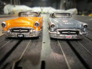 Ho Scale Metal Body Slot Cars/2 Maisto 1955 Buick Century 