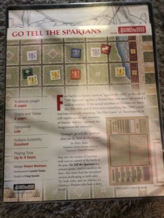 Go Tell The Spartans Board Game