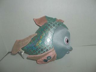 Tek Nek Toys Shiny Blue Singing Musical Talking Light Up Fish Plush