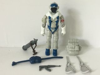 Vintage 1985 Gi Joe Cobra Snow Serpent Complete With Accessory Pack Bipod Ice