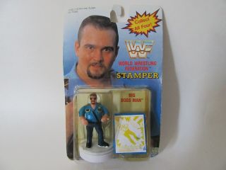 Wwf Big Boss Man 1991 Titan Wwe Wrestling Ink Stamper Figure Vintage Bossman