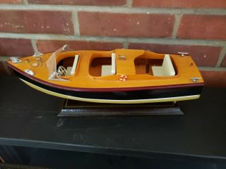 Chris craft Triple cockpit Wood Speed Boat Scale Model 14 