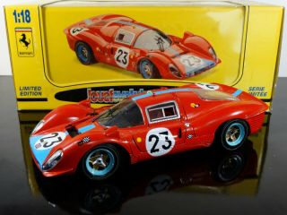 Jouef - Evolution 1967 Ferrari 412 P N 23 Le Mans 1:18 Scale Diecast Race Car