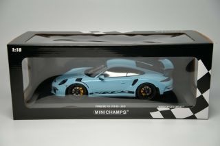 1/18 Minichamps Porsche 911 (991.  1) Gt3 Rs Gulf Blue