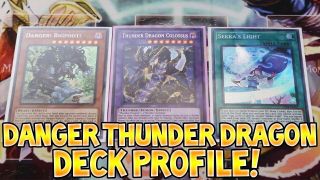Yugioh Complete Danger Thunder Dragon Deck,  Sleeves Hot,  Bonus