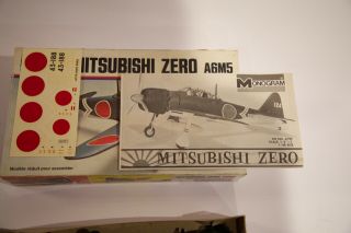 Monogram British Spitfire and Mitsubishi Zero A6M5 Model 1/48 scale 2