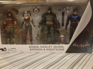 Dc Collectibles Arkham City 4 - Pack Box Set Batman Harley Quinn Robin Nightwing
