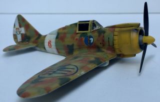 1/72 Professionally Built,  Painted,  Weathered WWII Italian Fighter Plane Model 4