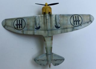 1/72 Professionally Built,  Painted,  Weathered WWII Italian Fighter Plane Model 7