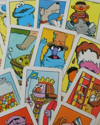 Vintage Sesame Street 1978 Alphabet & Numbers Flash Cards - Over 50 Cards