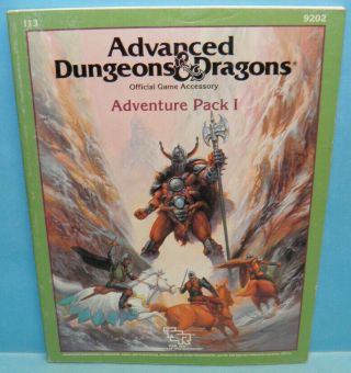Advanced D&d Dungeons And Dragons Adventure Pack 1 I13 Module 9202
