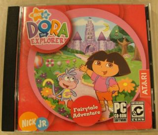 Nick Jr,  Dora The Explorer " Fairytale Adventure " Pc Cd - Rom Software - Atari