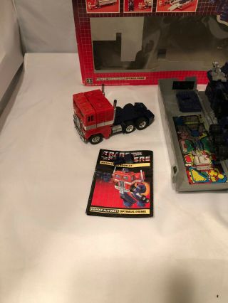 1984 Optimus Prime Complete G1 Transformers Autobot Leader w/ Box 2