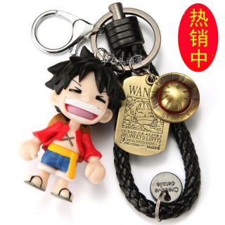 Anime Luffy Ace Pvc Key Chain Keyring 3d Pendant Bag Ornament Anime