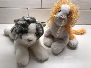 Webkinz Plush Orange Cat & Grey Tabby Cat Stuffed Animal Toy