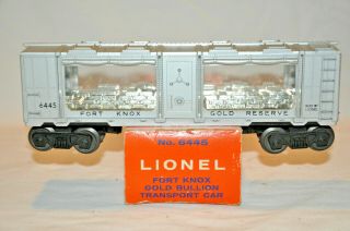3g Lionel 6445 Postwar Fort Knox Gold Reserve Bullion Car
