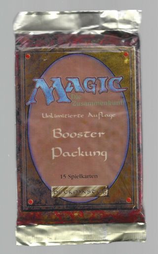 Magic The Gathering German Unlimited Booster