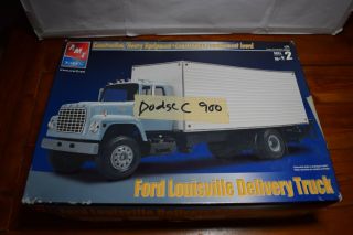 Amt 1/25 Ford Louisville Delivery Truck Model Kit W/dodge C900 Resin Cab Exib
